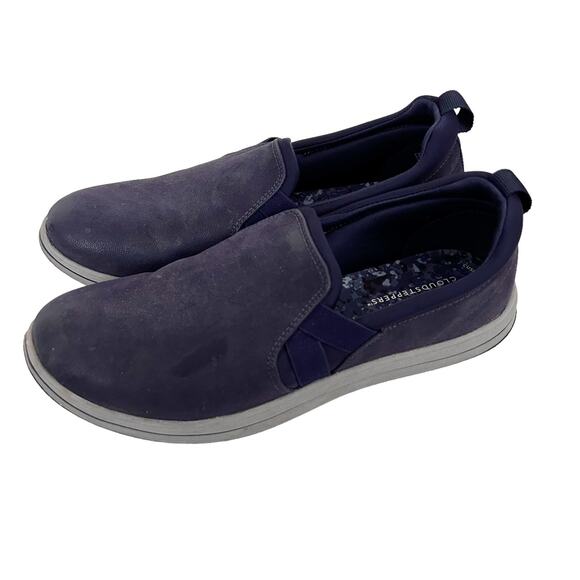 Clarks Cloudsteppers Navy Blue Slip On Shoes Sz 7 - Picture 3 of 9